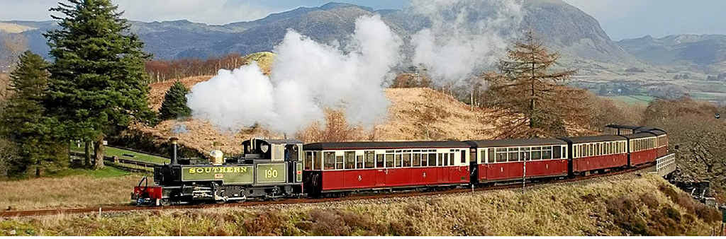 The Ffestiniog Railway Little Train in spectacular Snowdonia National Park. The Ffestiniog Railway Little Train in spectacular Snowdonia National Park.